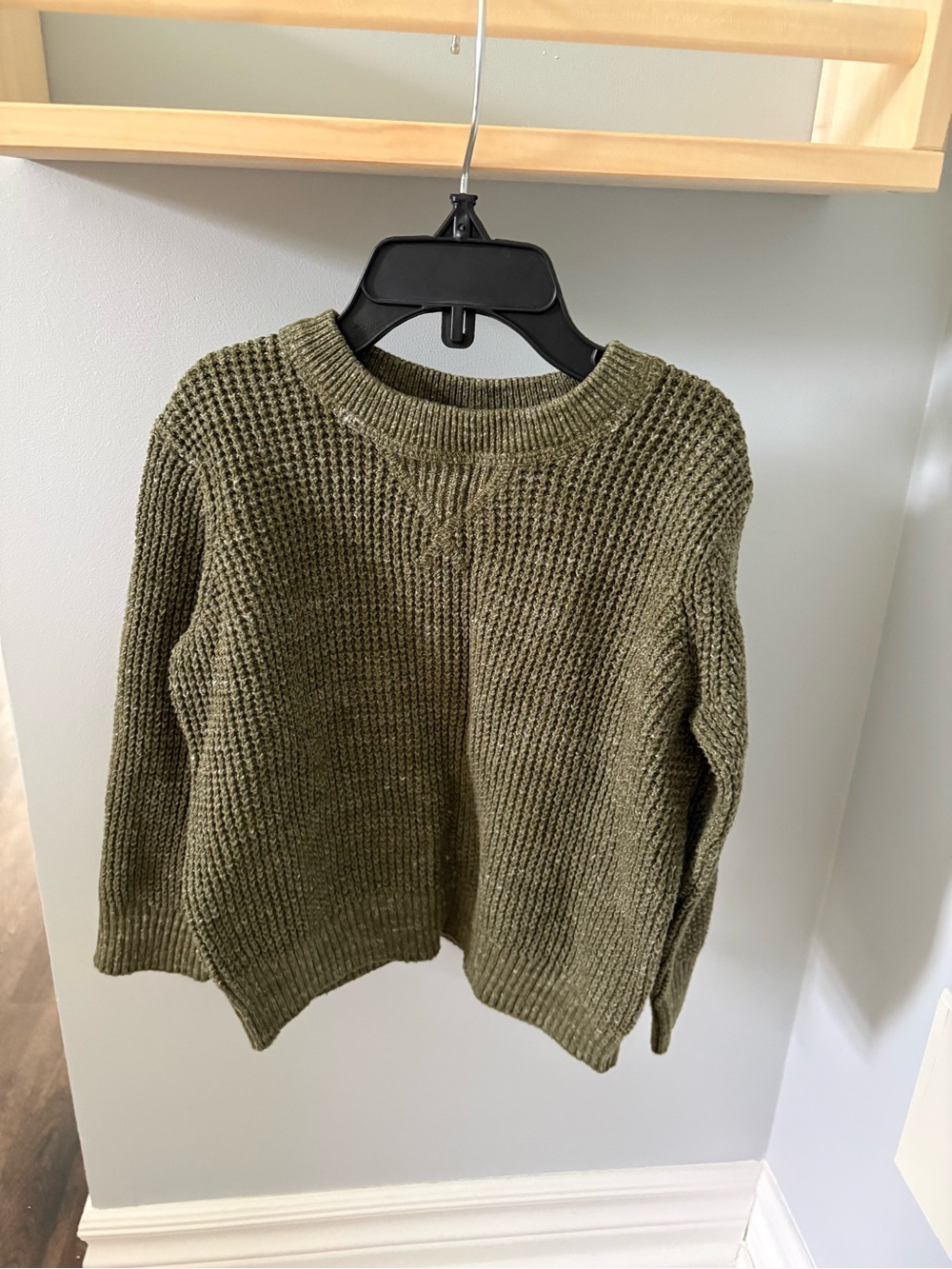 GAP Olive Green Ribbed Crewneck Sweater
